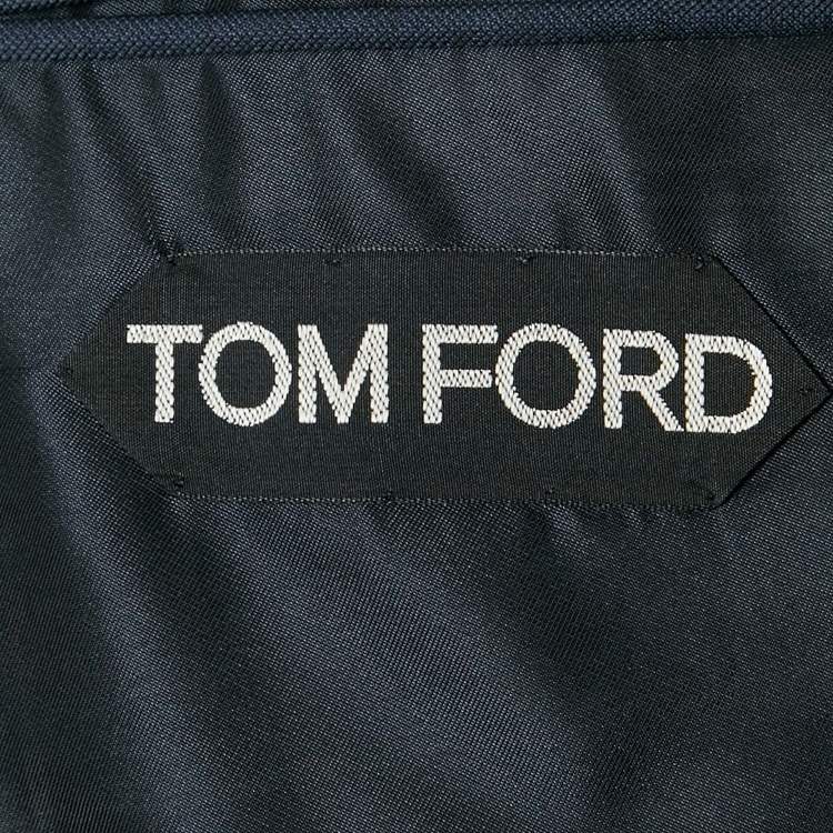 مملوكة مسبقًا Tom Ford Navy Blue Wool 3 Piece Suit Set S 