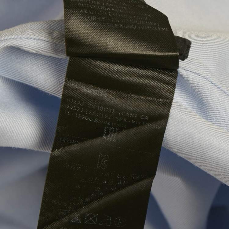 Pre Owned Tom Ford Blue Cotton Button Front Shirt S