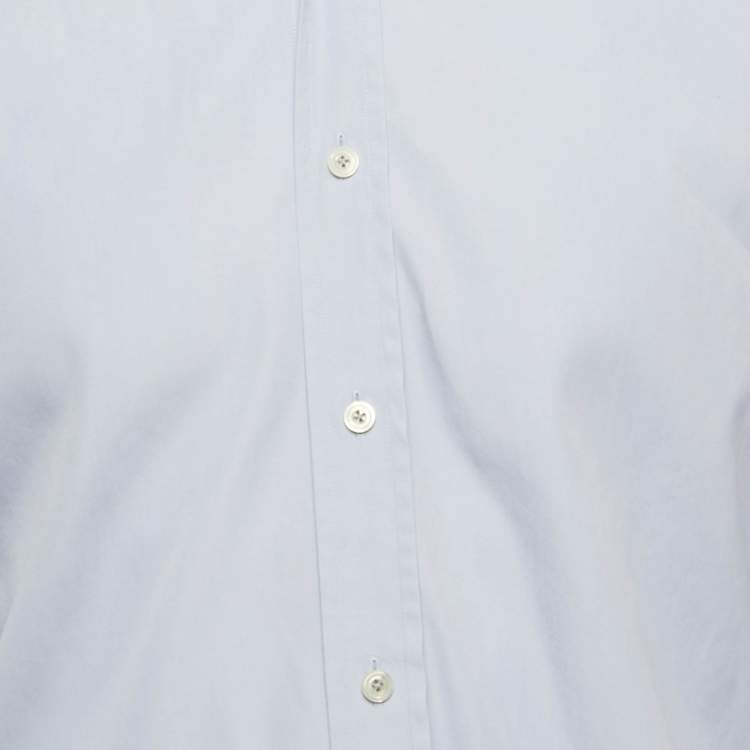 Pre Owned Tom Ford Blue Cotton Button Front Shirt M