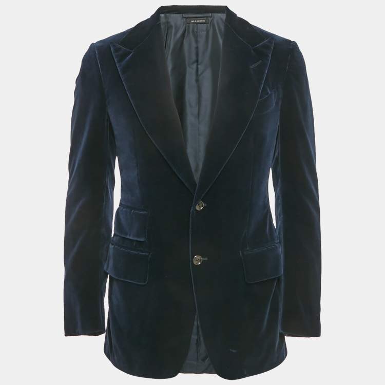 Pre Owned Tom Ford Blue Velvet Fit A Blazer S