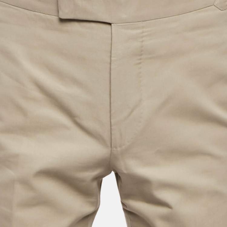 Pre Owned Tom Ford Beige Cotton Formal Trousers S