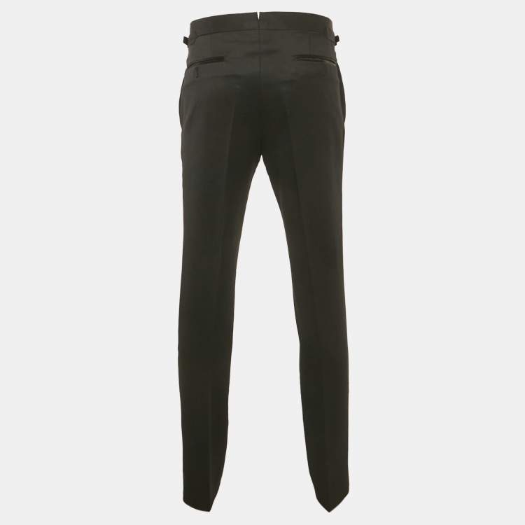 مملوكة مسبقًا Tom Ford Black Wool Formal Trousers M