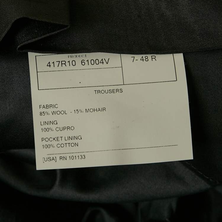 مملوكة مسبقًا Tom Ford Black Wool Formal Trousers M