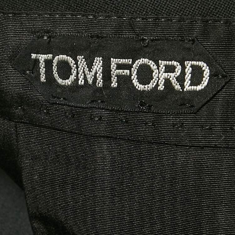 مملوكة مسبقًا Tom Ford Black Wool Formal Trousers M