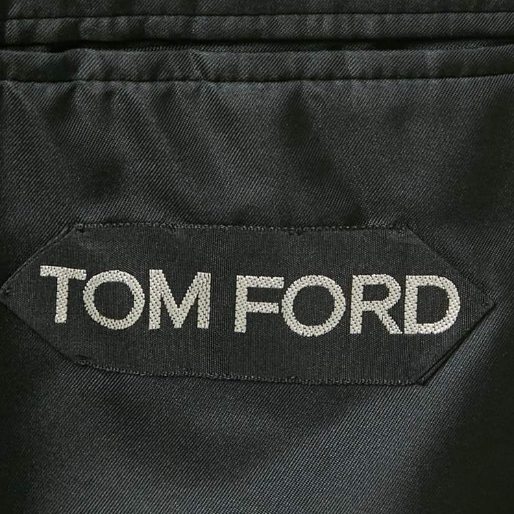 مملوكة مسبقًا Tom Ford Blue Patterned Velvet Fit Z Blazer M