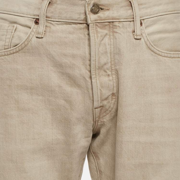 مملوكة مسبقًا Tom Ford Beige Denim Slim Fit Jeans L/Waist 34"