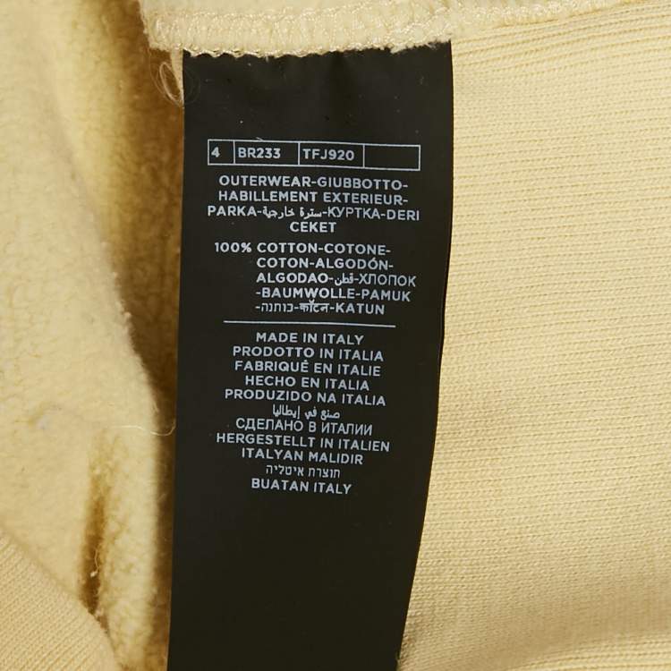 Pre Owned Tom Ford Yellow Cotton Hooded Jacket L