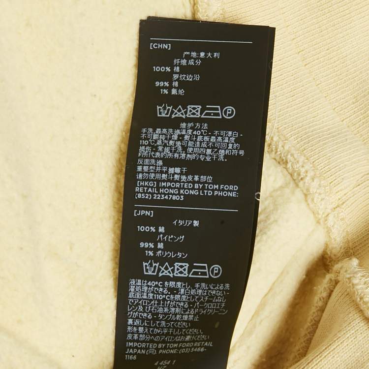 Pre Owned Tom Ford Yellow Cotton Hooded Jacket L