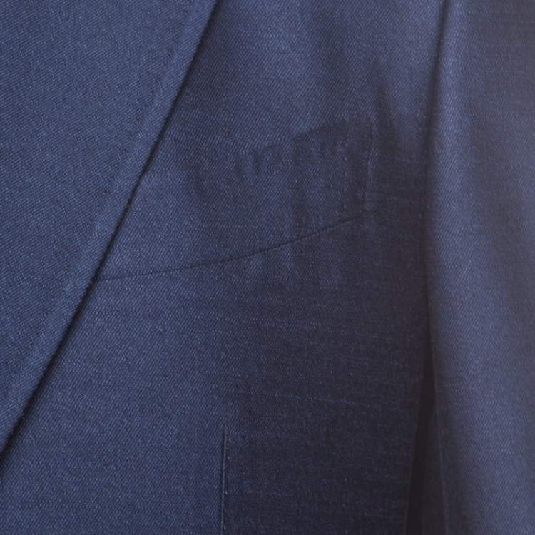 Pre Owned Tom Ford Royal Blue Silk Tailored Blazer M