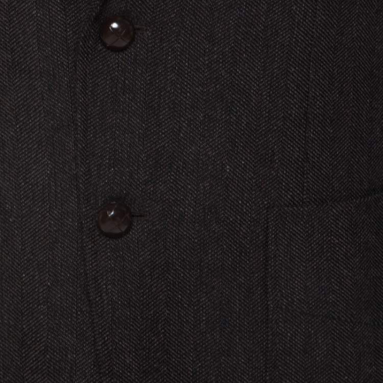 Pre Owned Tom Ford Brown Regular Fit Elbow Patch Wool Blazer L