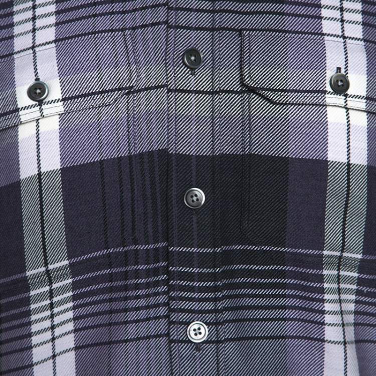 مملوكة مسبقًا Tom Ford Purple Checked Pattern Cotton Woven Shirt M