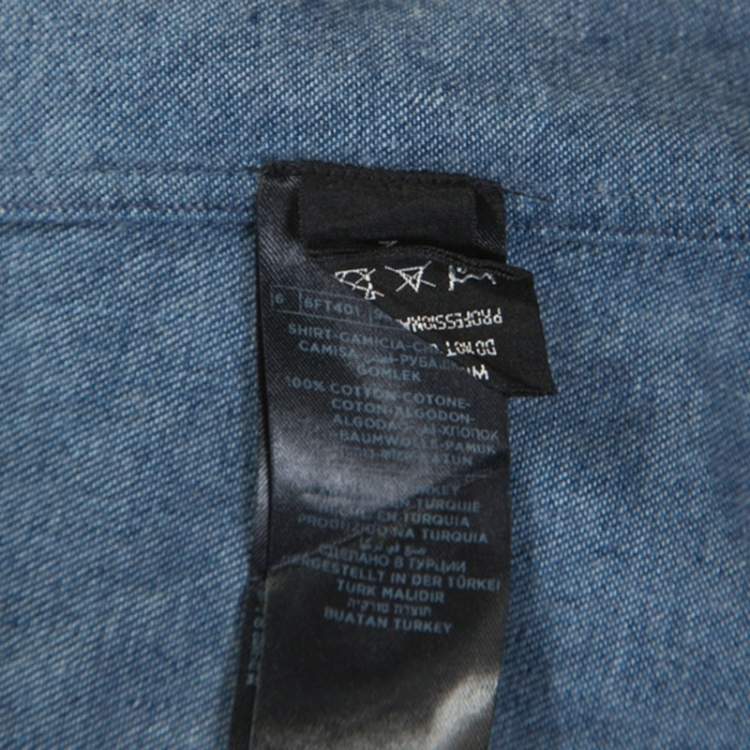 Pre Owned Tom Ford Indigo Blue Denim Classic Fit Shirt XL