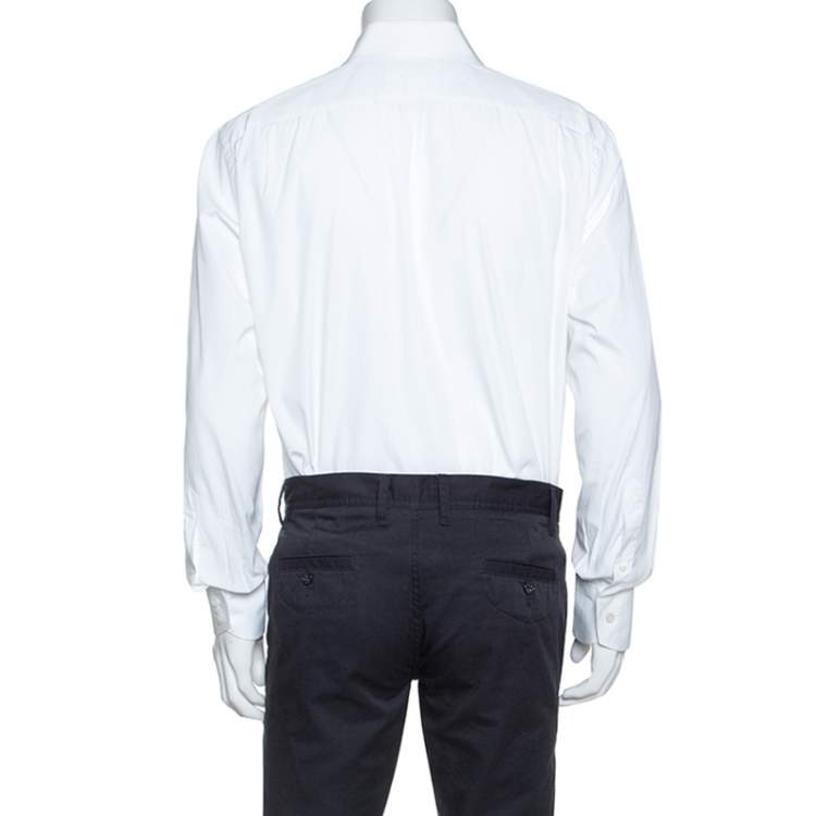 Pre Owned Tom Ford White Cotton Button Front Long Sleeve Shirt XL