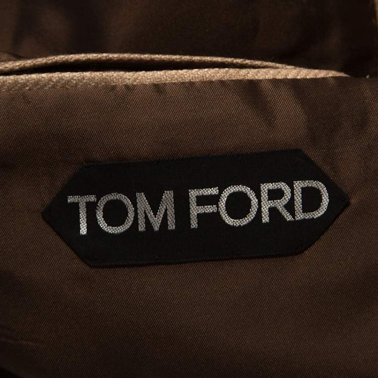 Pre Owned Tom Ford Beige Silk Cashmere Blend Blazer XL