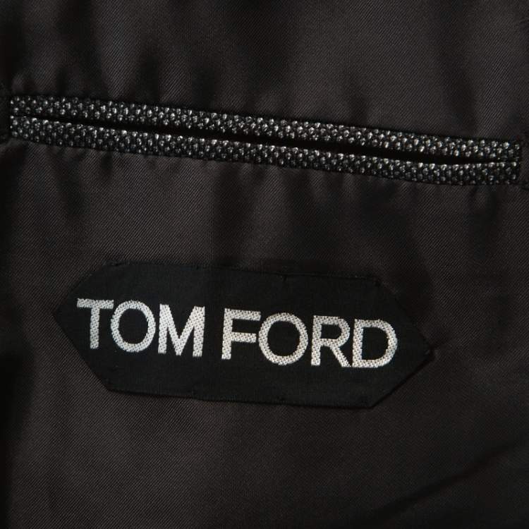 Pre Owned Tom Ford Charcoal Grey Wool Two Buttoned Suit M