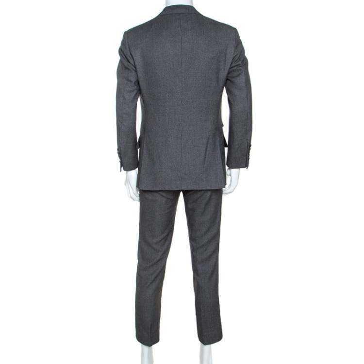 Pre Owned Tom Ford Charcoal Grey Wool Two Buttoned Suit M