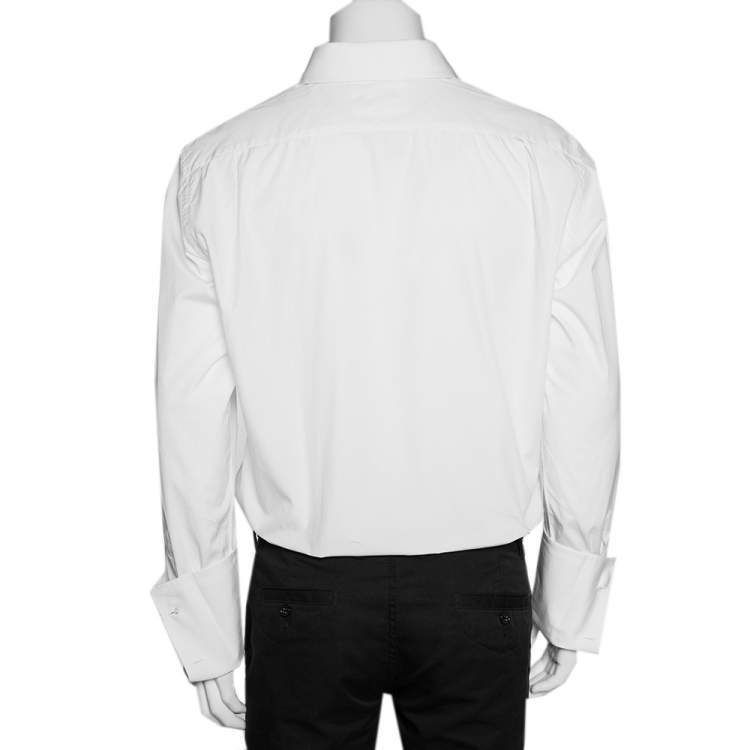 Pre Owned Tom Ford White Cotton Double Cuff Long Sleeve Shirt XL