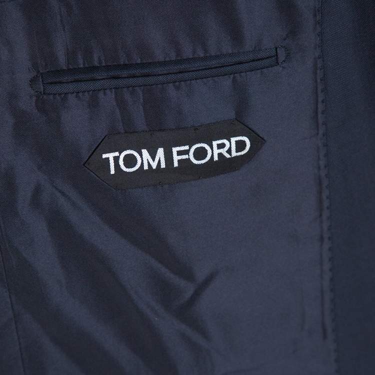 Pre Owned Tom Ford Navy Blue Wool Tailored Suit XL