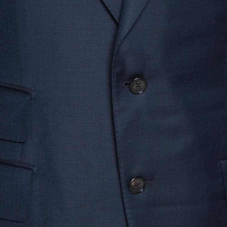 Pre Owned Tom Ford Navy Blue Wool Tailored Suit XL
