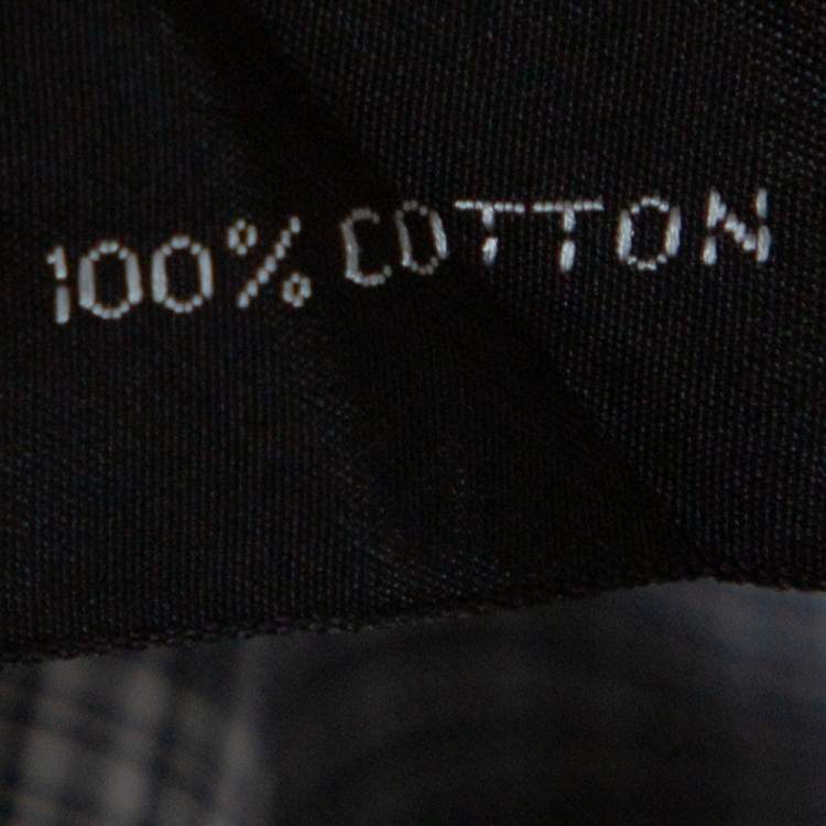 Pre Owned Tom Ford Monochrome Checked Cotton Long Sleeve Shirt M