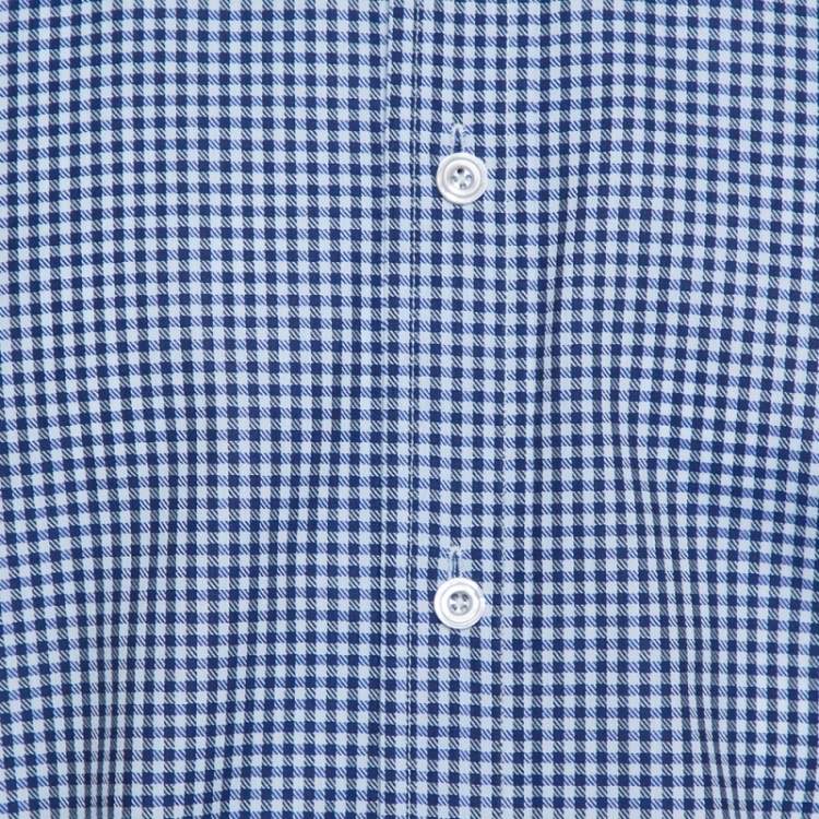 مملوكة مسبقًا Tom Ford Navy Blue Gingham Check Cotton Long Sleeve Shirt XXL