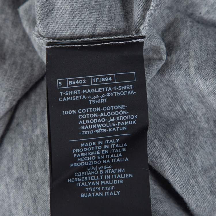 Pre Owned Tom Ford Grey Marl Jersey Cotton V Neck T-Shirt L