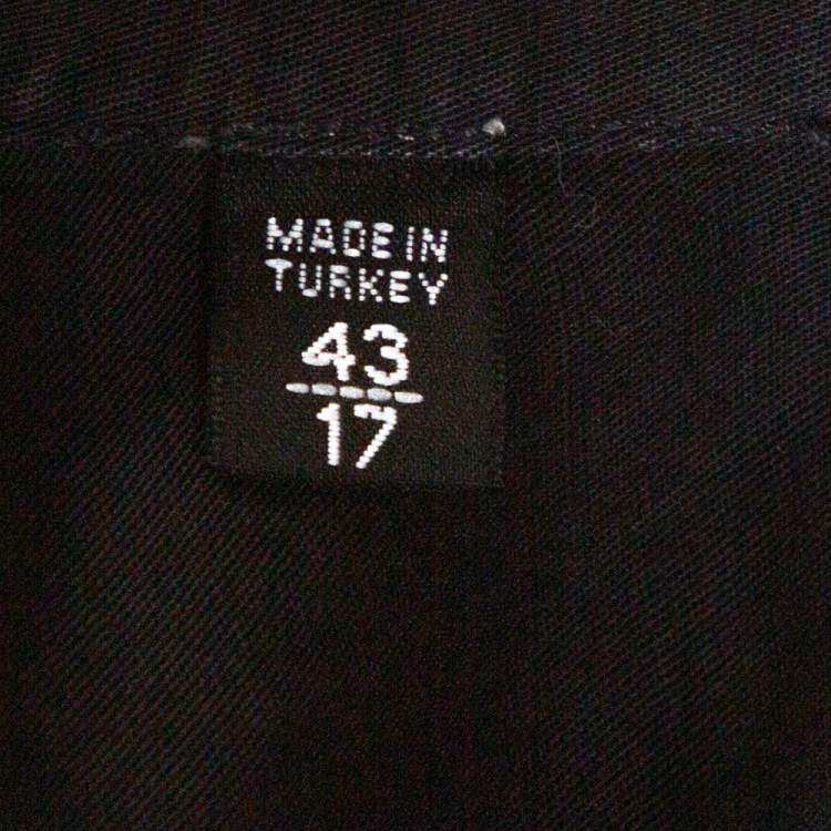 Pre Owned Tom Ford Black Washed Linen & Cotton Long Sleeve Shirt XXL