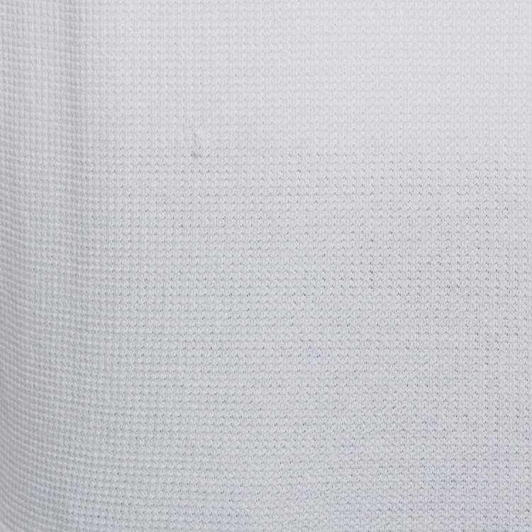 Pre Owned Tom Ford White Cotton Silk Blend Polo Sweater XXL