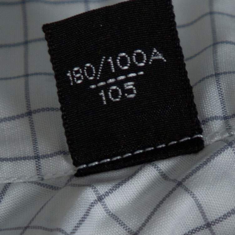 Pre Owned Tom Ford White Checked Cotton Su Misura Long Sleeve Shirt XL