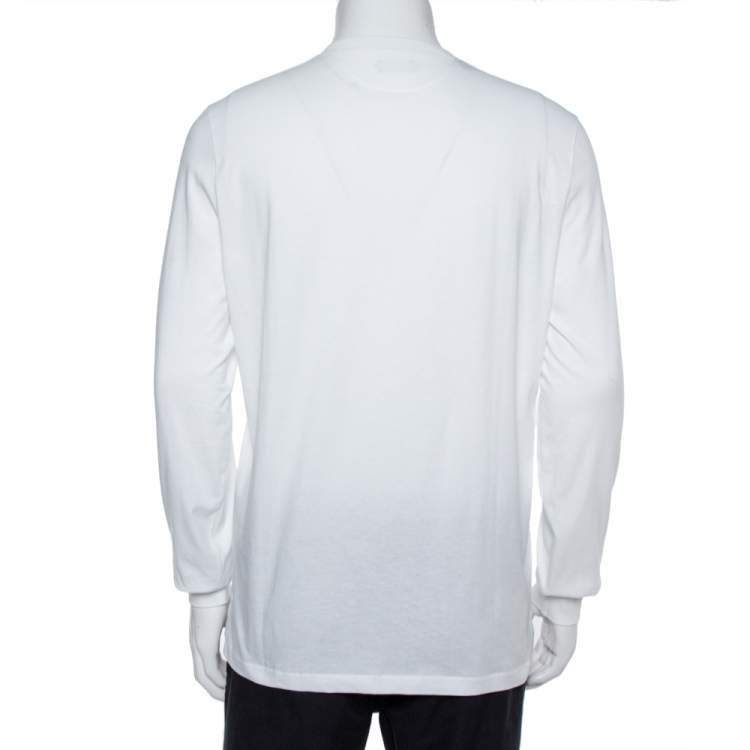Pre Owned Tom Ford White Cotton Long Sleeve Crew Neck T-Shirt XL