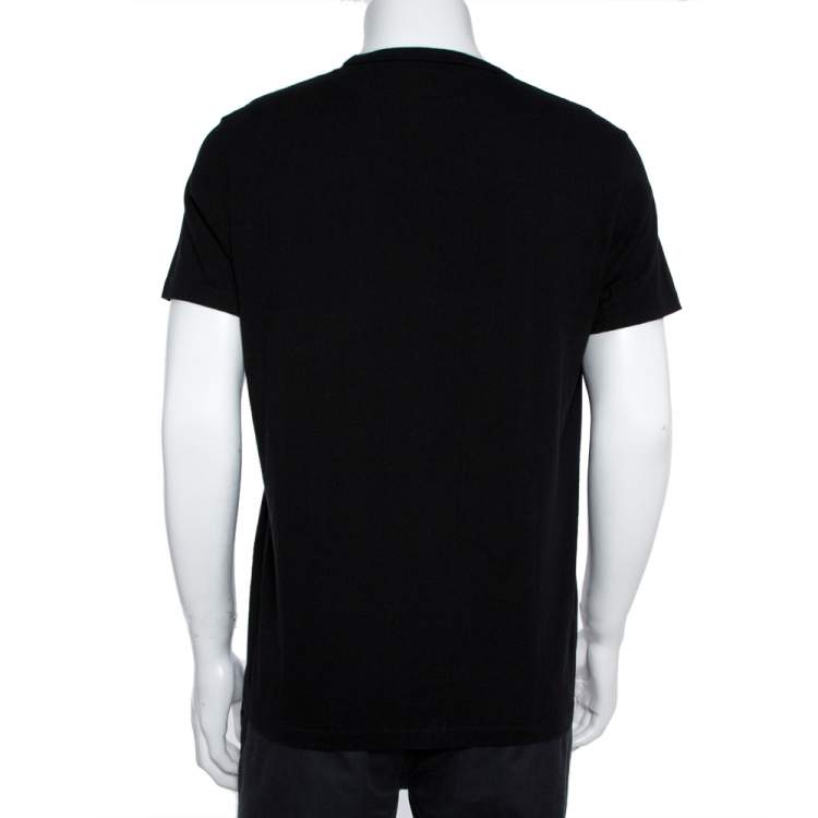 Pre Owned Tom Ford Black Cotton Short Sleeve V-Neck T-Shirt XL
