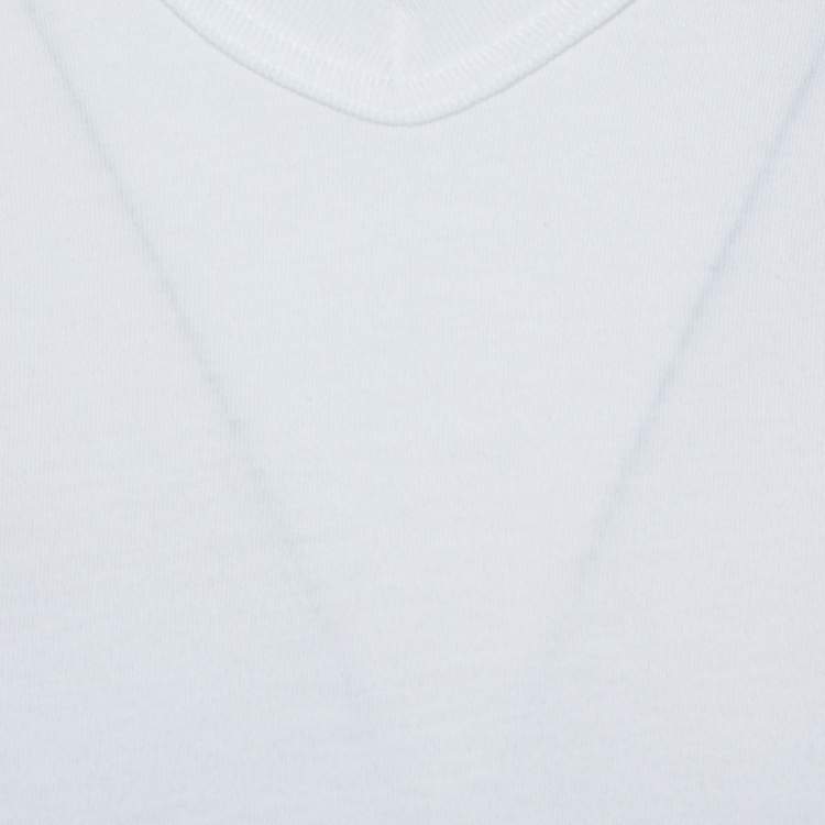 Pre Owned Tom Ford White Cotton Short Sleeve V-Neck T-Shirt XL
