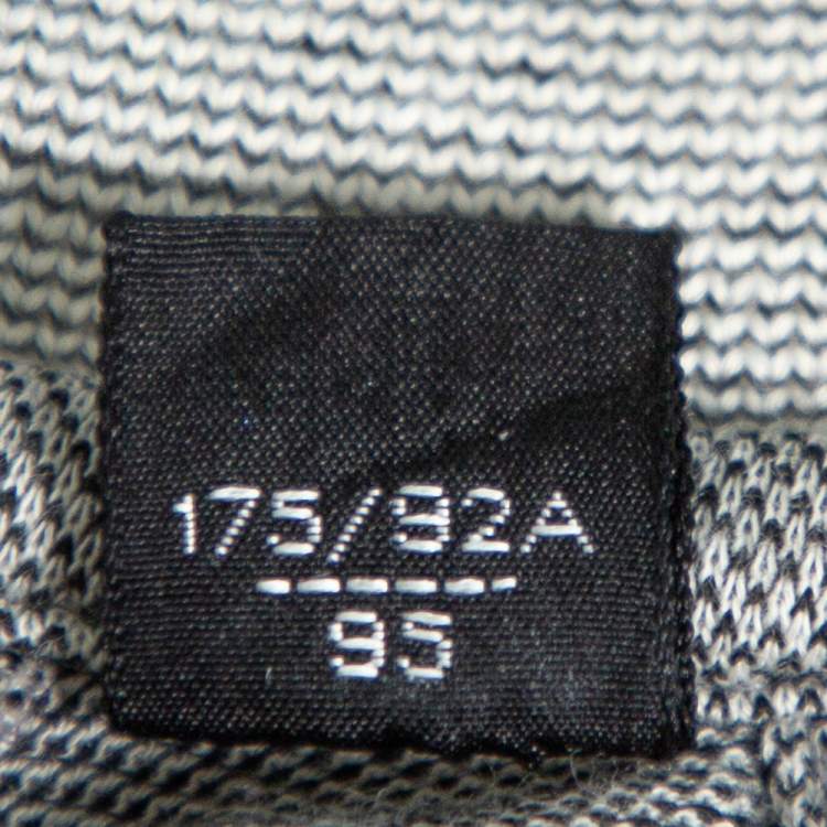 Pre Owned Tom Ford Monochrome Cashmere Blend Pique Knit Polo T Shirt M