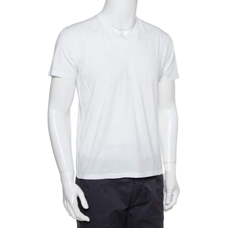 Pre Owned Tom Ford White Cotton V-Neck T-Shirt S