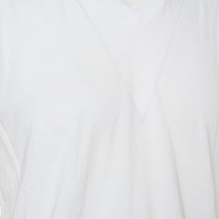 Pre Owned Tom Ford White Cotton V-Neck T-Shirt S