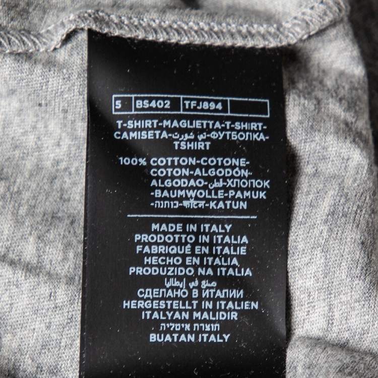 Pre Owned Tom Ford Grey Cotton V -neck T-Shirt M