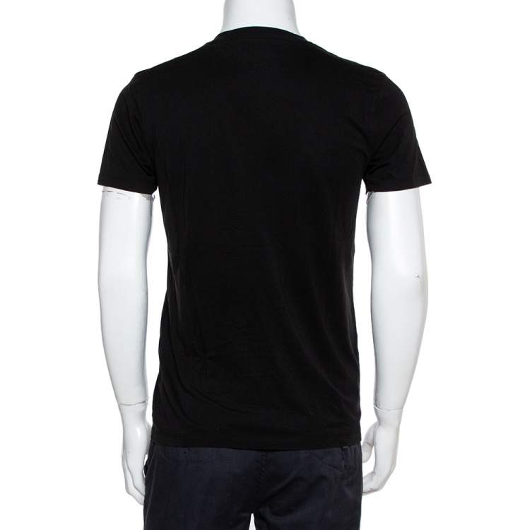 Pre Owned Tom Ford Black Cotton V-Neck T-Shirt S