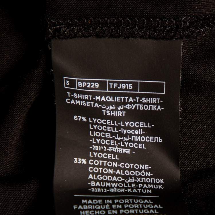 Pre Owned Tom Ford Black Cotton V-Neck T-Shirt S