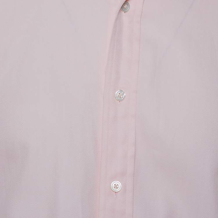 Pre Owned Tom Ford Pink Patterned Cotton Button Front Shirt M