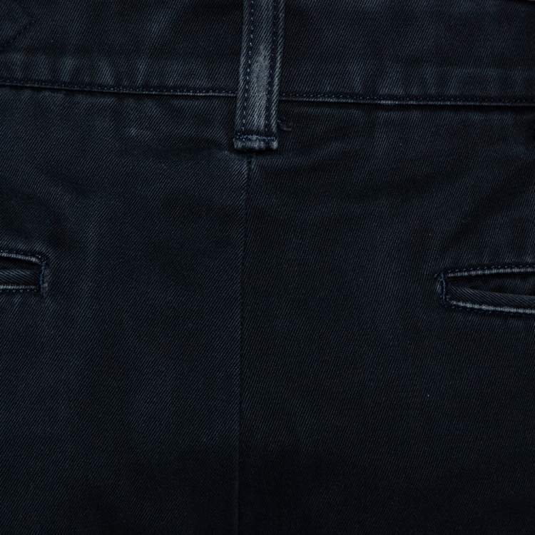 Pre Owned Tom Ford Navy Blue Cotton Chino Trousers M