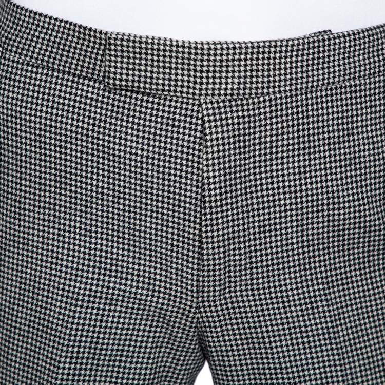 Pre Owned Tom Ford Monochrome Wool Pied de Poule O'Connor Trousers M