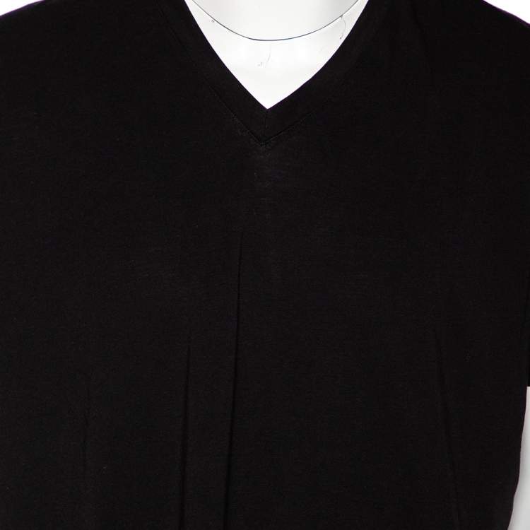 Pre Owned Tom Ford Black Jersey V-Neck T-Shirt XXXL