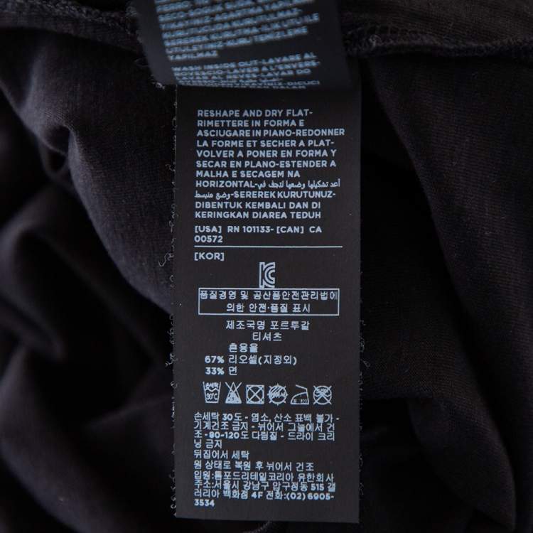 Pre Owned Tom Ford Black Jersey V-Neck T-Shirt XL 