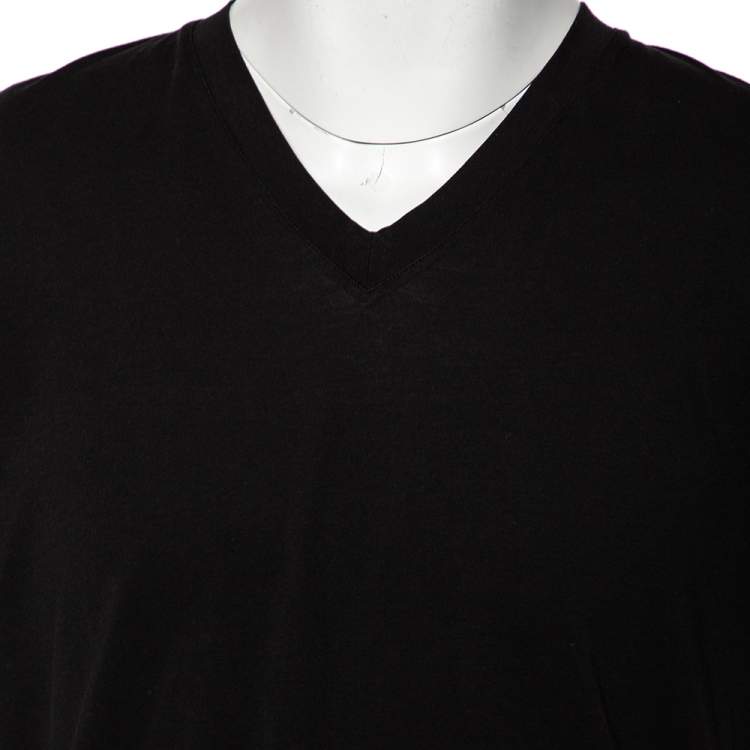Pre Owned Tom Ford Black Jersey V-Neck T-Shirt XL 
