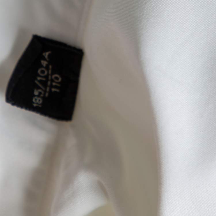مملوكة مسبقًا Tom Ford White Cotton Barrel Cuff Poplin Shirt XXL 