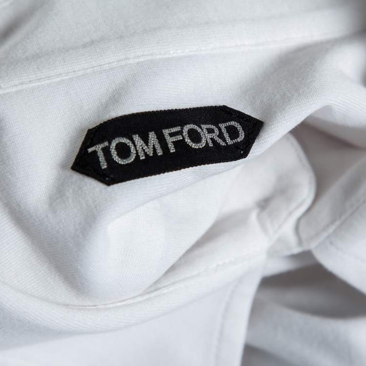 Pre Owned Tom Ford White Cotton Double Pocket Military Shirt XL 