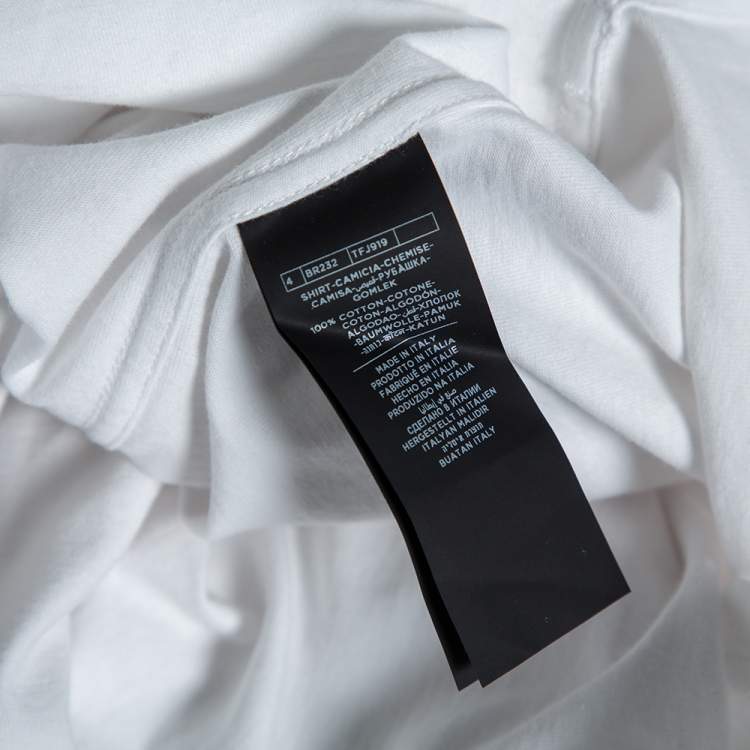 Pre Owned Tom Ford White Cotton Double Pocket Military Shirt XL 