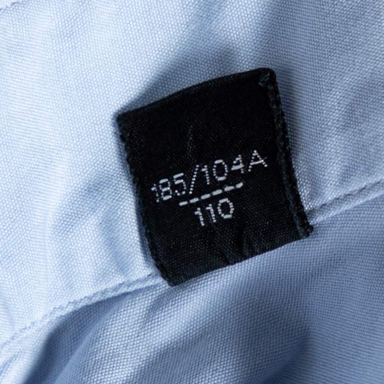 Pre Owned Tom Ford Light Blue Cotton Barrel Cuff Poplin Shirt XXL 