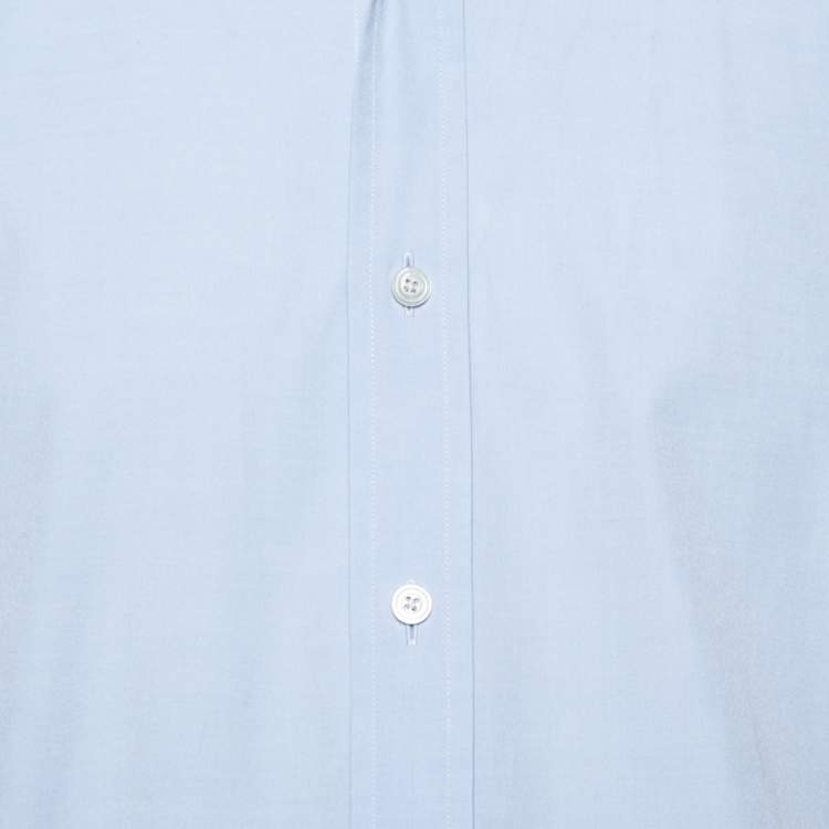 Pre Owned Tom Ford Light Blue Cotton Barrel Cuff Poplin Shirt XXL 