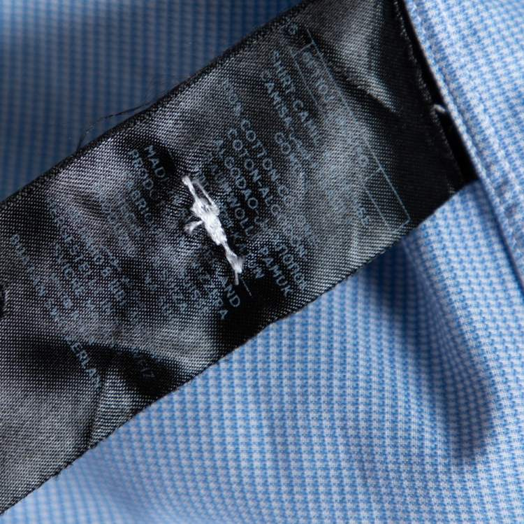 مملوكة مسبقًا Tom Ford Sky Blue Cotton Patterned Shirt XXL 